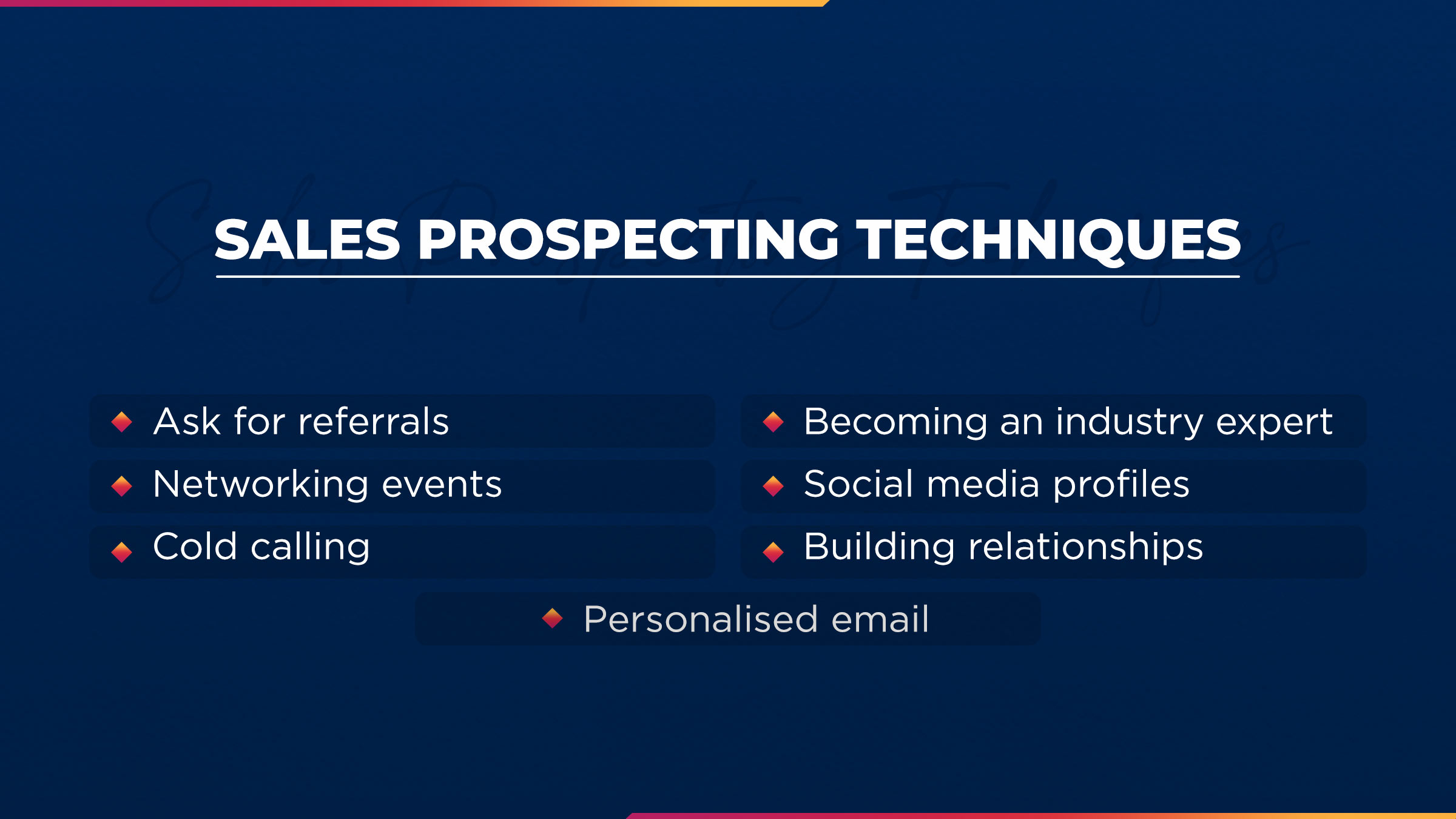 Sales prospecting techniques