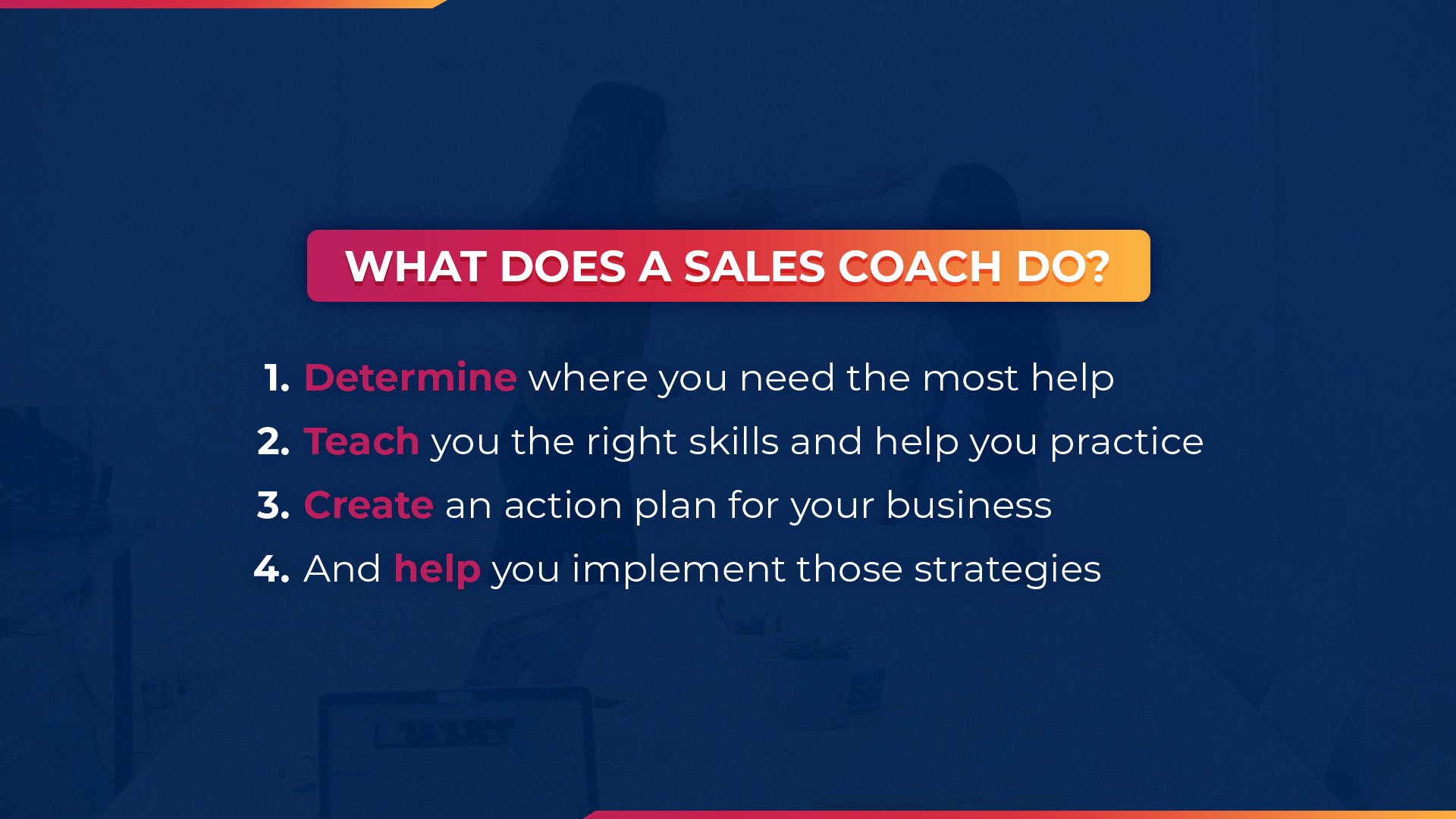 What does a sales coach do?