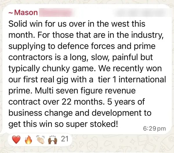 Business wins a tier 1 defence contract worth multiple seven figures