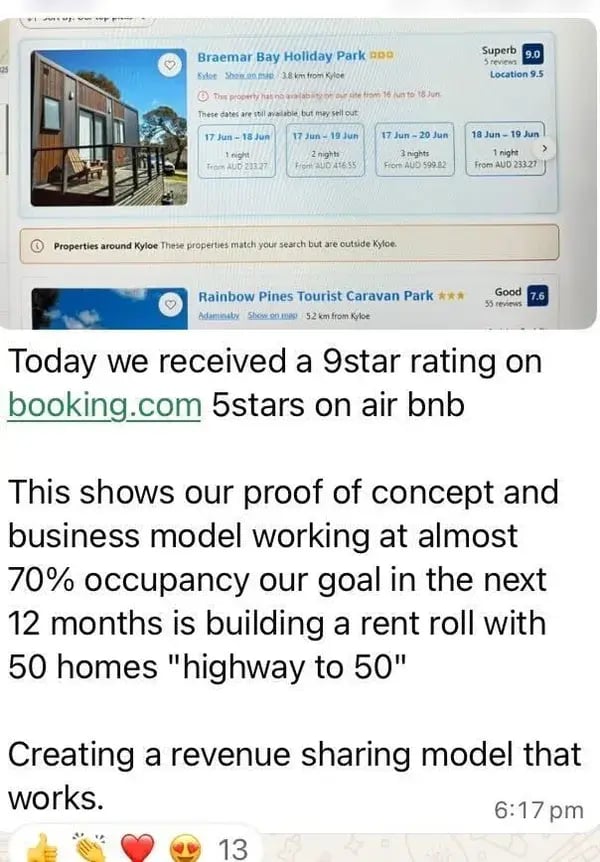 Accommodation business earns a 9-star rating on booking.com