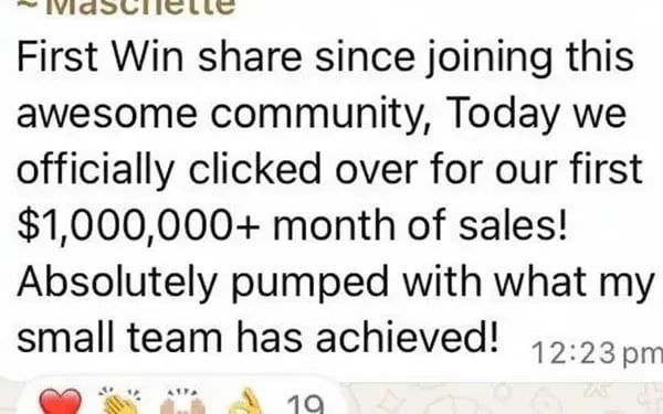 Business hits its first $1,000,000+ sales month