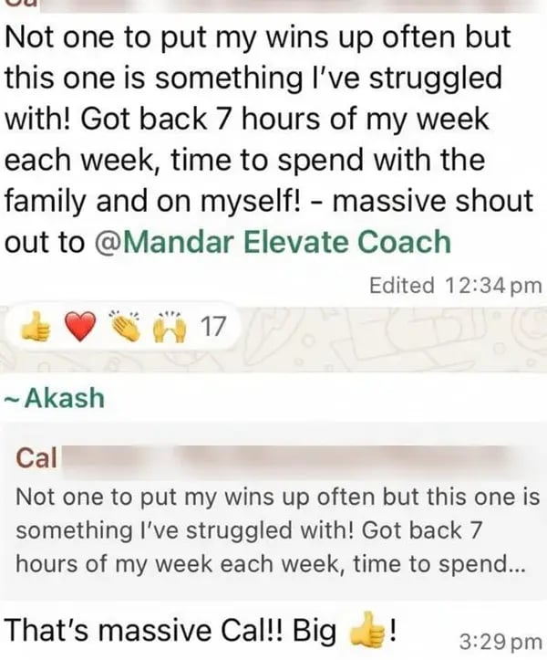 Member gets 7 hours a week back for family