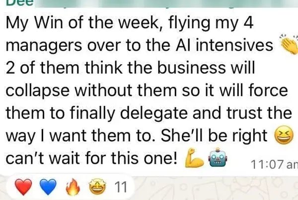 Member sends four managers to the AI intensive to build trust and delegation